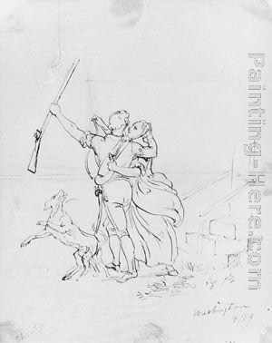 The Soldier's Farewell (from McGuire Scrapbook) painting - Emanuel Gottlieb Leutze The Soldier's Farewell (from McGuire Scrapbook) art painting
